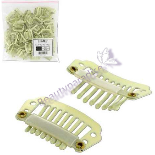 10 Pack clip on clips blond