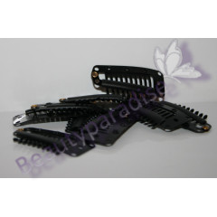 10 Pack clip on clips black