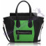 Black Green Tote Handbag