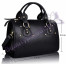 Black Studded Fashion Satchel Handbag