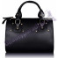 Svart Studded Fashion Satchel Handbag