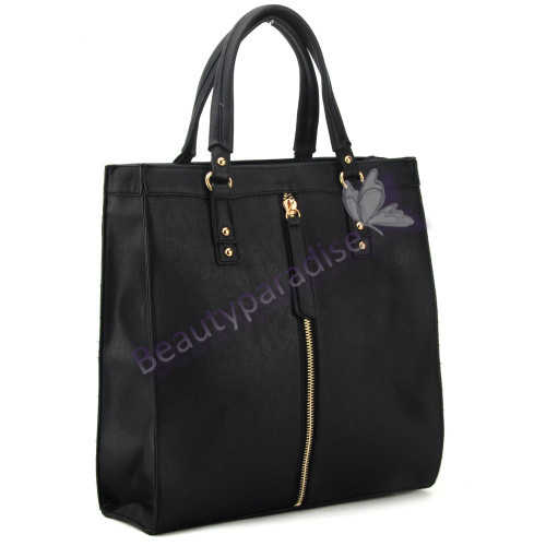 Black - Fashion Zipper Design Bag