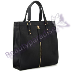 Black - Fashion Zipper Design Bag
