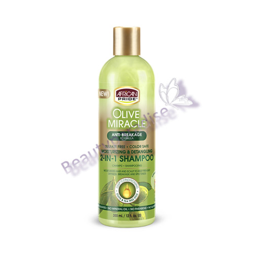 African Pride Olive Miracle 2-in-1 Shampoo Conditioner 355ml