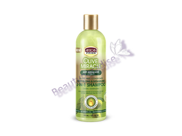 African Pride Olive Miracle 2-in-1 Shampoo Conditioner 355ml