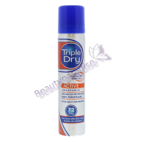 Triple Dry Anti Perspirant Spray 75ml ACTIVE