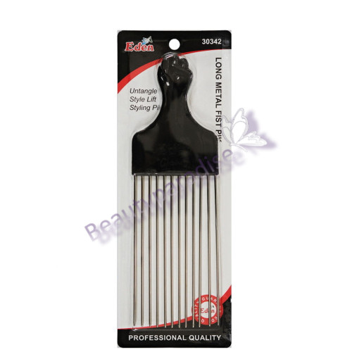 Afro Comb with Long Metal Fist Pik