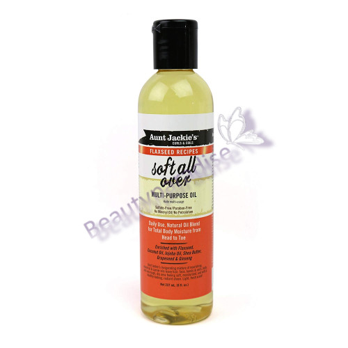 Aunt Jackies Curls & Coils Flaxseed Recipes Soft All Over Multi-Purpose Oil