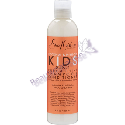 Shea Moisture Coconut And Hibiscus Kids 2-In-1 Curl And Shine Shampoo And Conditioner