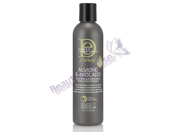 Design Essentials Natural Almond & Avocado Moisturizing & Detangling Sulfate Free Shampoo