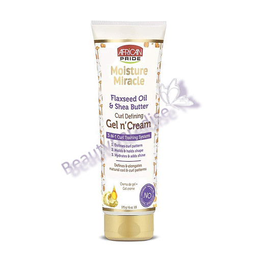 African Pride Moisture Miracle Flaxseed Oil & Shea Butter Curl Defining Gel N’ Cream