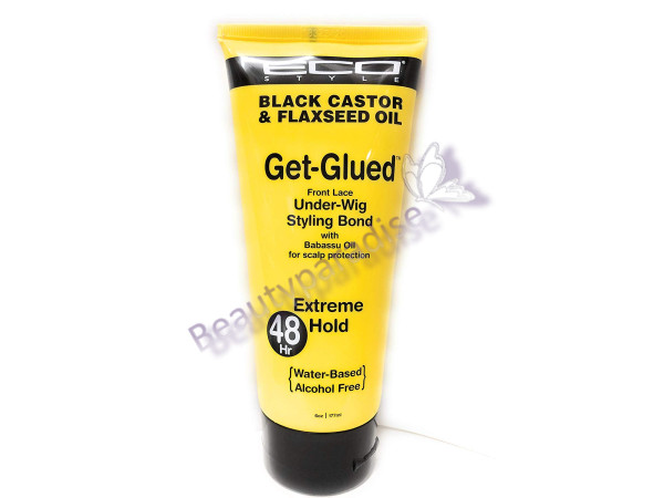 Eco Style Black Castor & Flaxseed Oil Get Glued Front lace Under- Wig