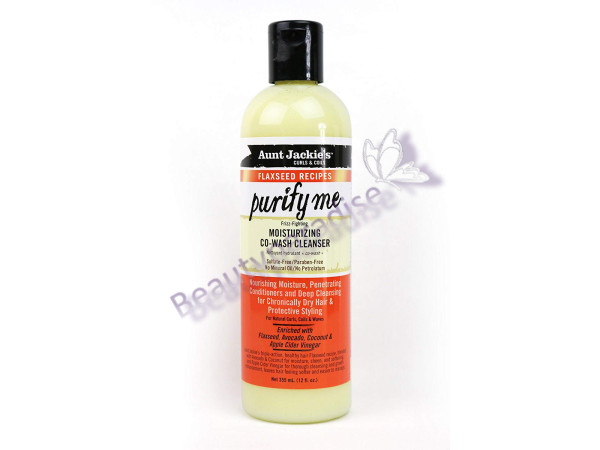 Aunt Jackies Curls & Coils Flaxseed Recipes Purify Me Moisturizing Co-Wash Cleanser