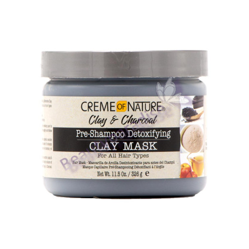 Creme Of Nature Clay & Charcoal Pre-Shampoo Detoxifying Clay Mask