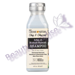 Creme Of Nature Clay & Charcoal Soften & Moisture Replenish Shampoo 