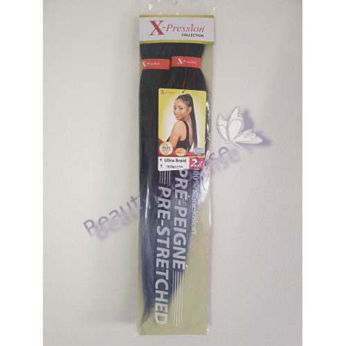 X pression Braid Ombre T1B/Periwinkle Pre Stretched