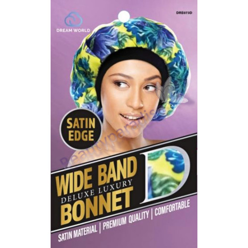 Dream World Wide Band Bonnet Satin Design