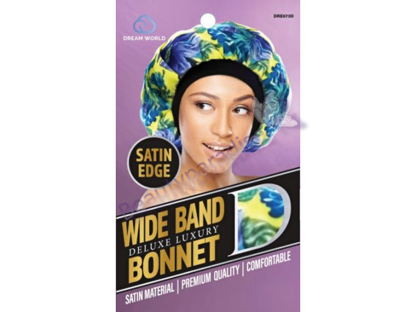 Dream World Wide Band Bonnet Satin Design