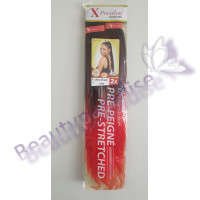 X pression Braid  Ombre Pre Stretched T1b/Red